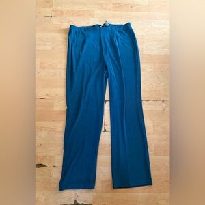 CHICO’S Green Sling Fabric Pull On Pants Size L Women Casual Inseam 32” AM26